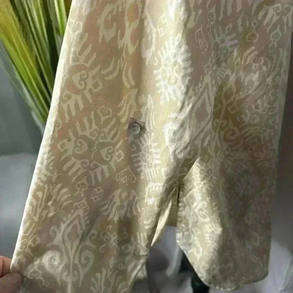 Chico’s Women’s Top Size 0 Small Long Sleeve Button Up Beige High Low Tunic - Picture 4 of 14